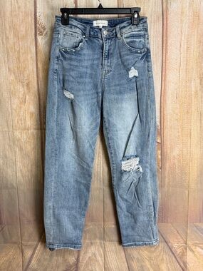 💵Risen Jeans Distressed Light Wash Straight Jeans Size 29